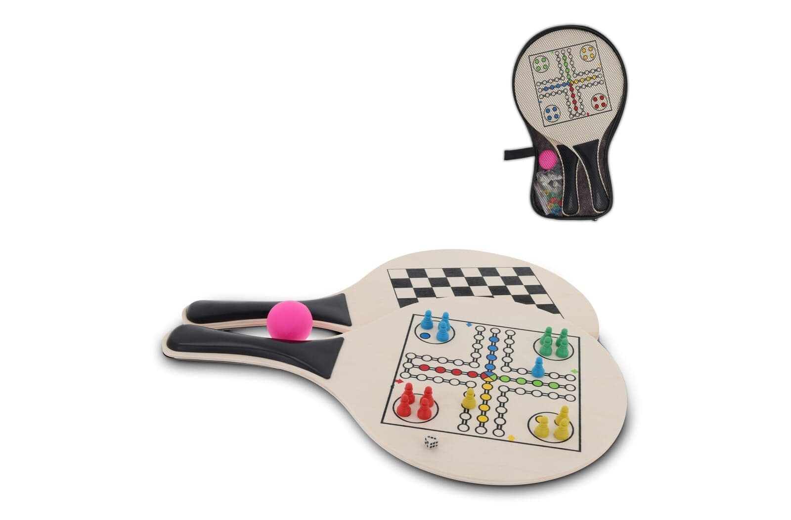 MDF strand tennis set met gezelsschapsspellen 1