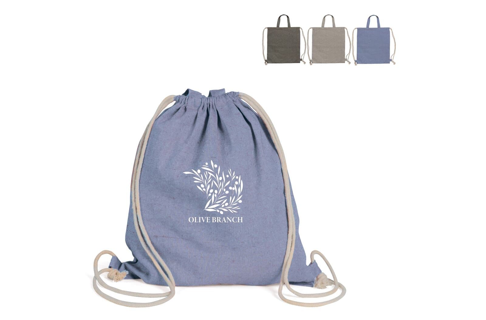 Drawstring rugzak gerecycled katoen 140g/m² 38x42cm 1