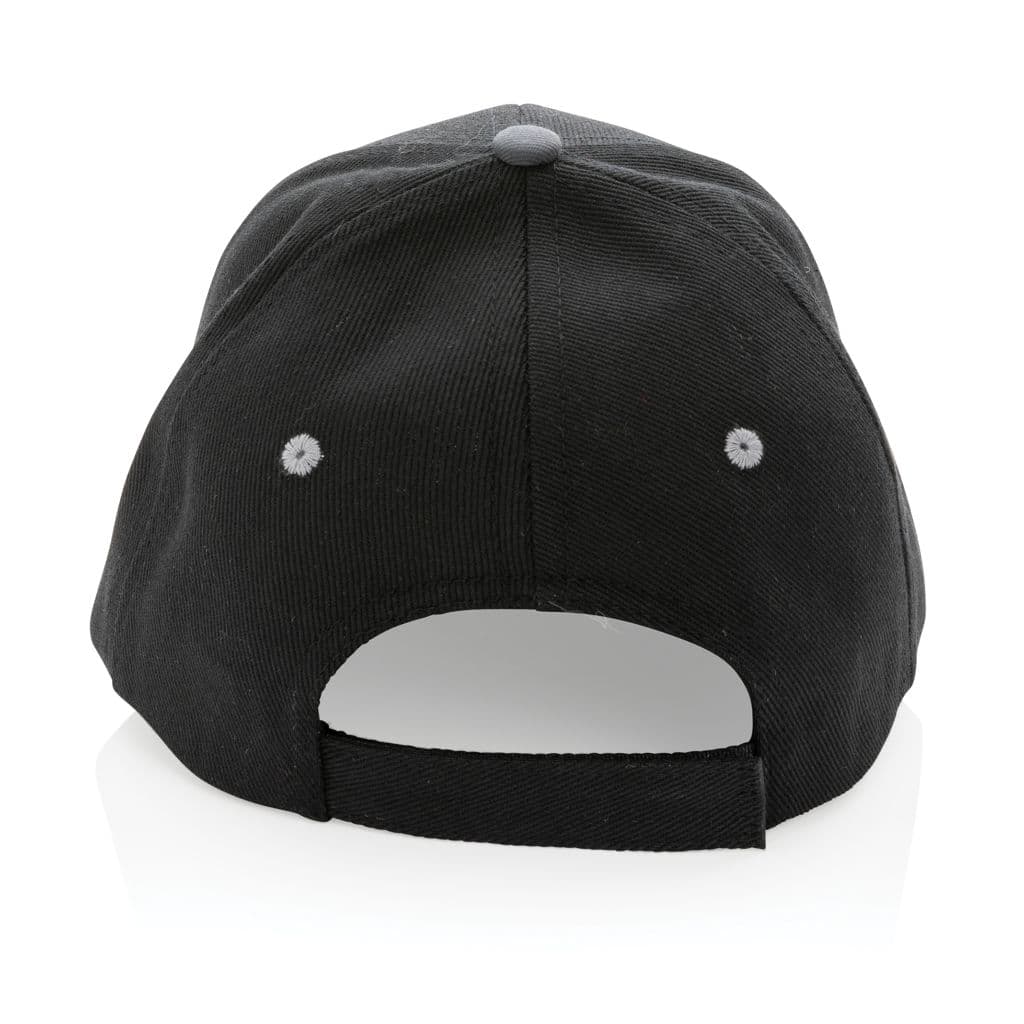 Impact AWARE™ 6 panel 280gr recycled katoen cap met bies thumbnail 3