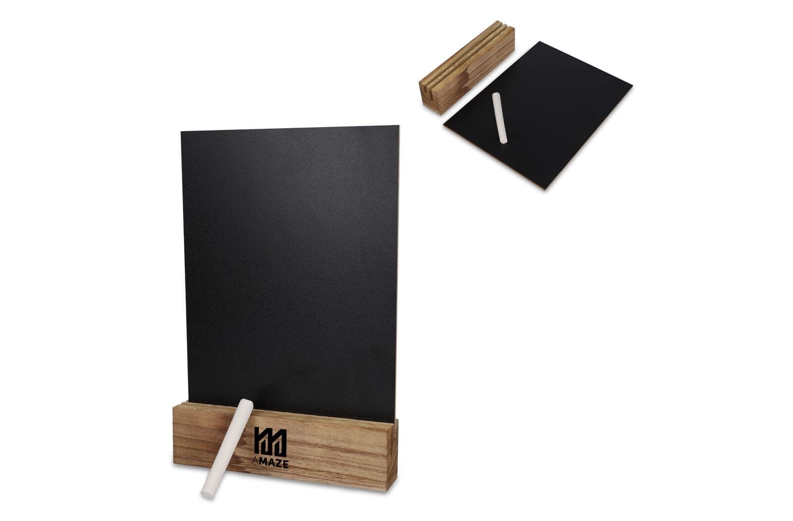 Krijtbord in houten standaard 1