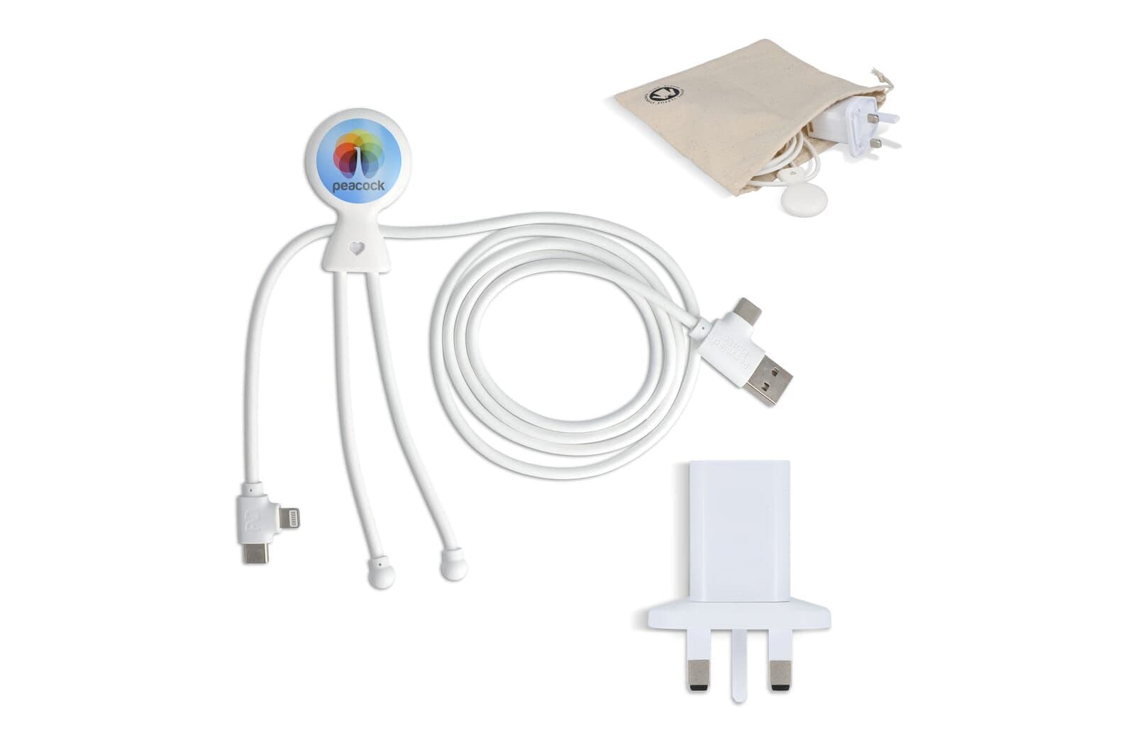 2090 - Xoopar Mr. Bio Long 60W Oplaadkabel + UK Plug Adapter 1