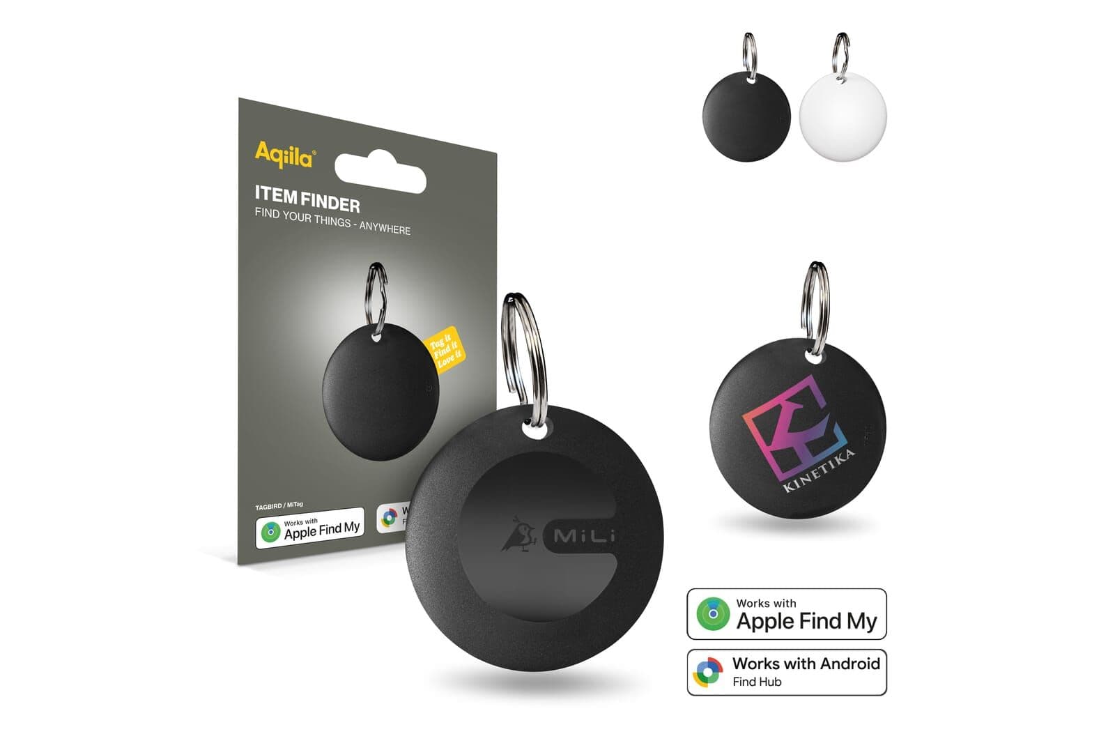 Aqiila Tagbird Waterbestendige Tracker met sleutelring 1