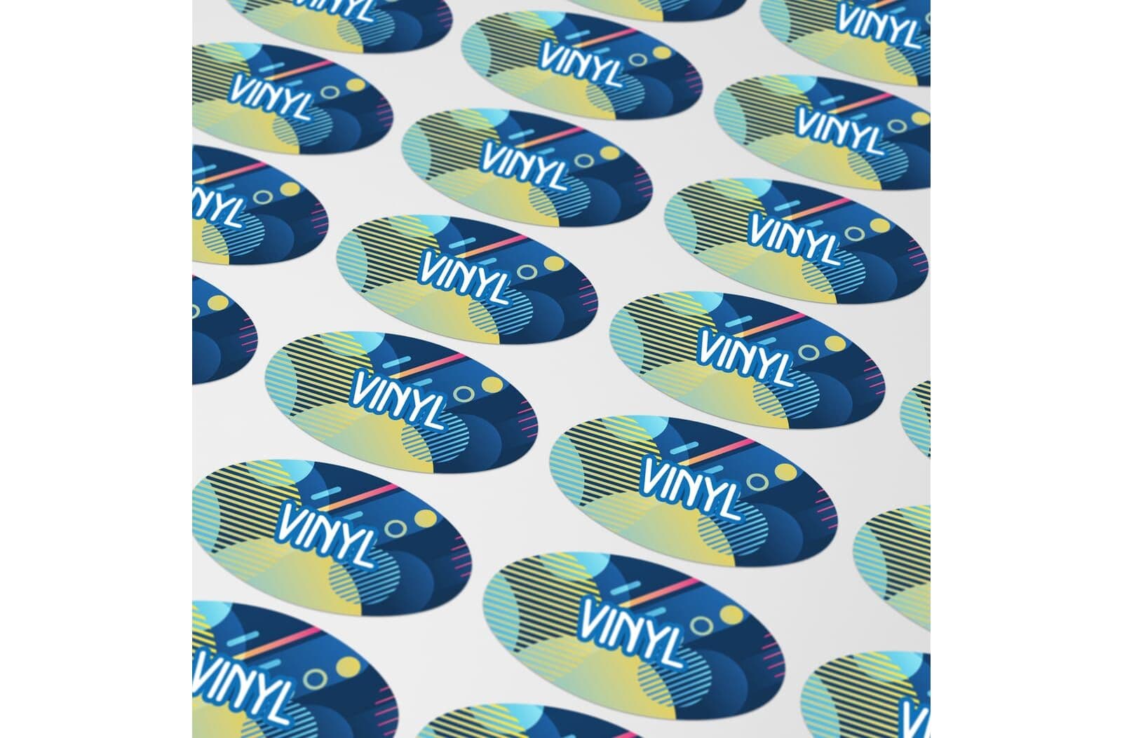Vinyl Sticker Ovaal 20x10mm 1