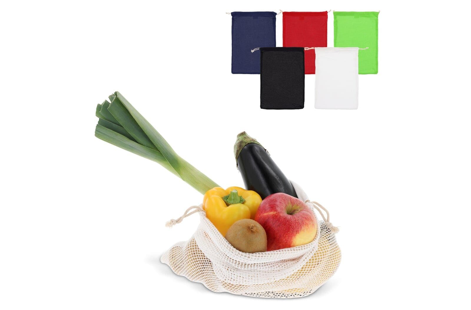 Herbruikbaar groente & fruit zakje OEKO-TEX® katoen 30x40cm 1