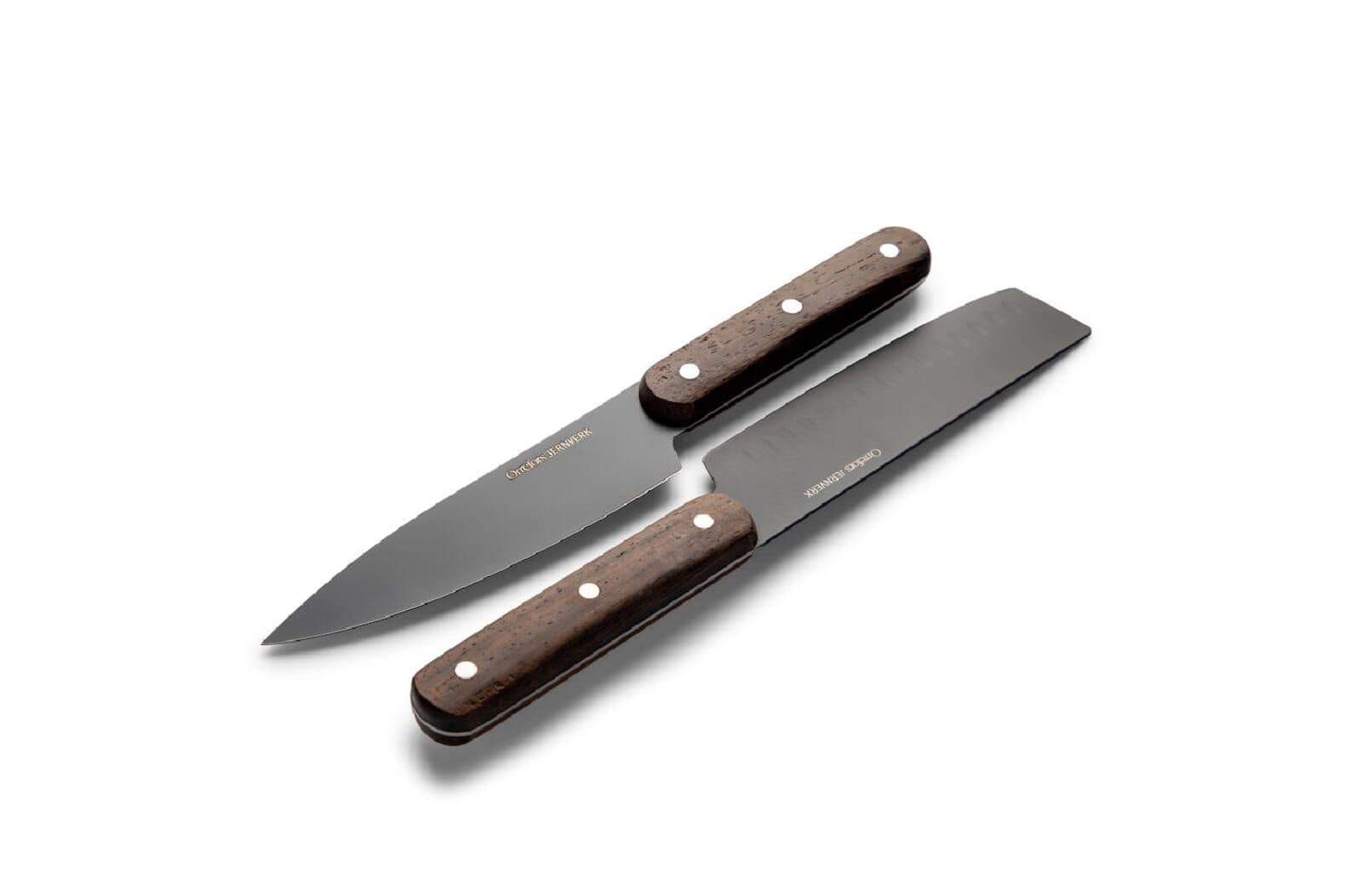 Orrefors Jernverk set van 2 messen, zwart & hout 1