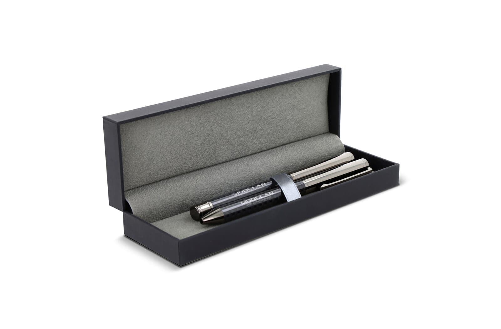 Metalen balpen en rollerbal pen set 1
