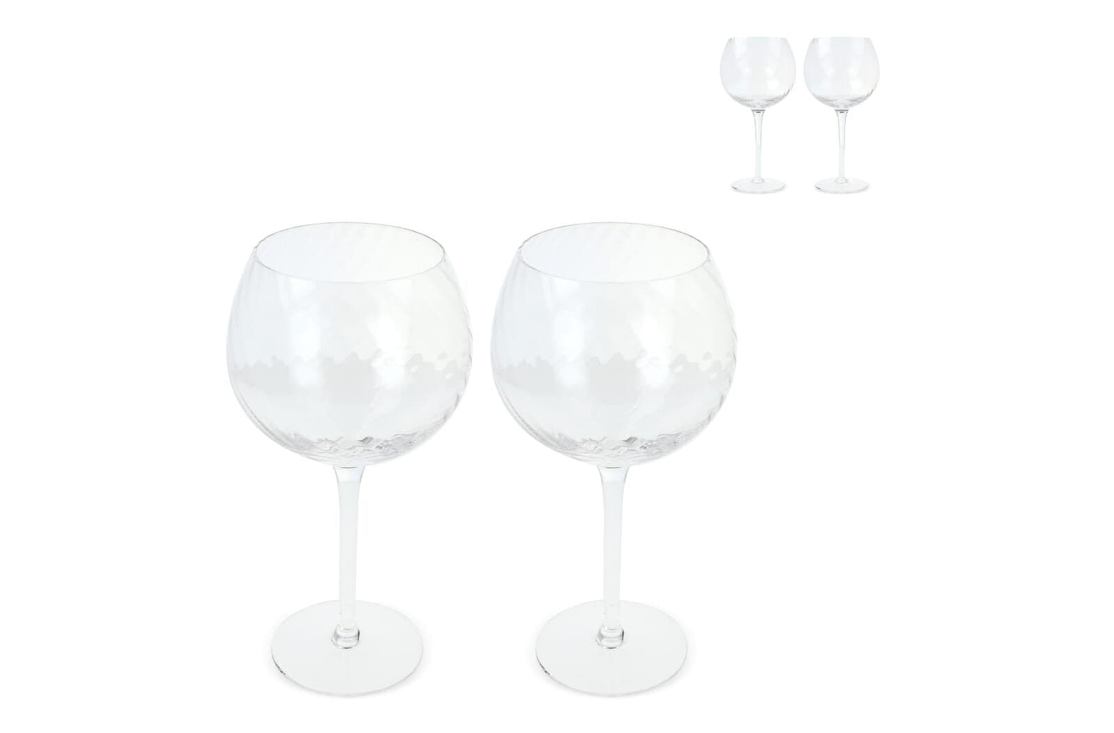 Byon Opacity set van 2 wijnglazen met stijlvol glaspatroon 470ml 1