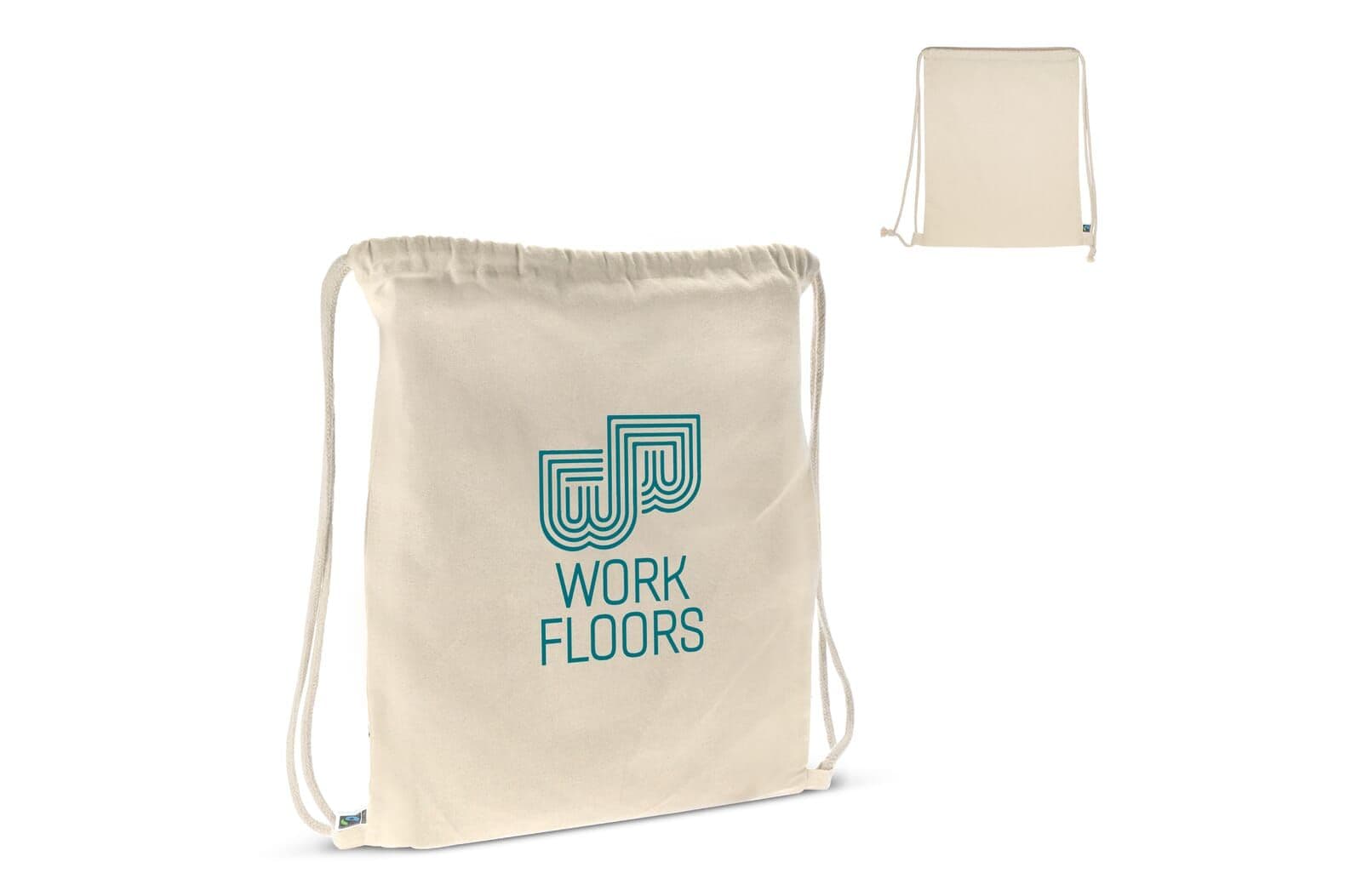 Fairtrade rugzakje ecru 140g/m² 35x45 cm 1