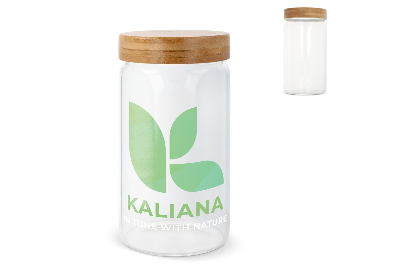 Canister glas & bamboe 1200ml 1