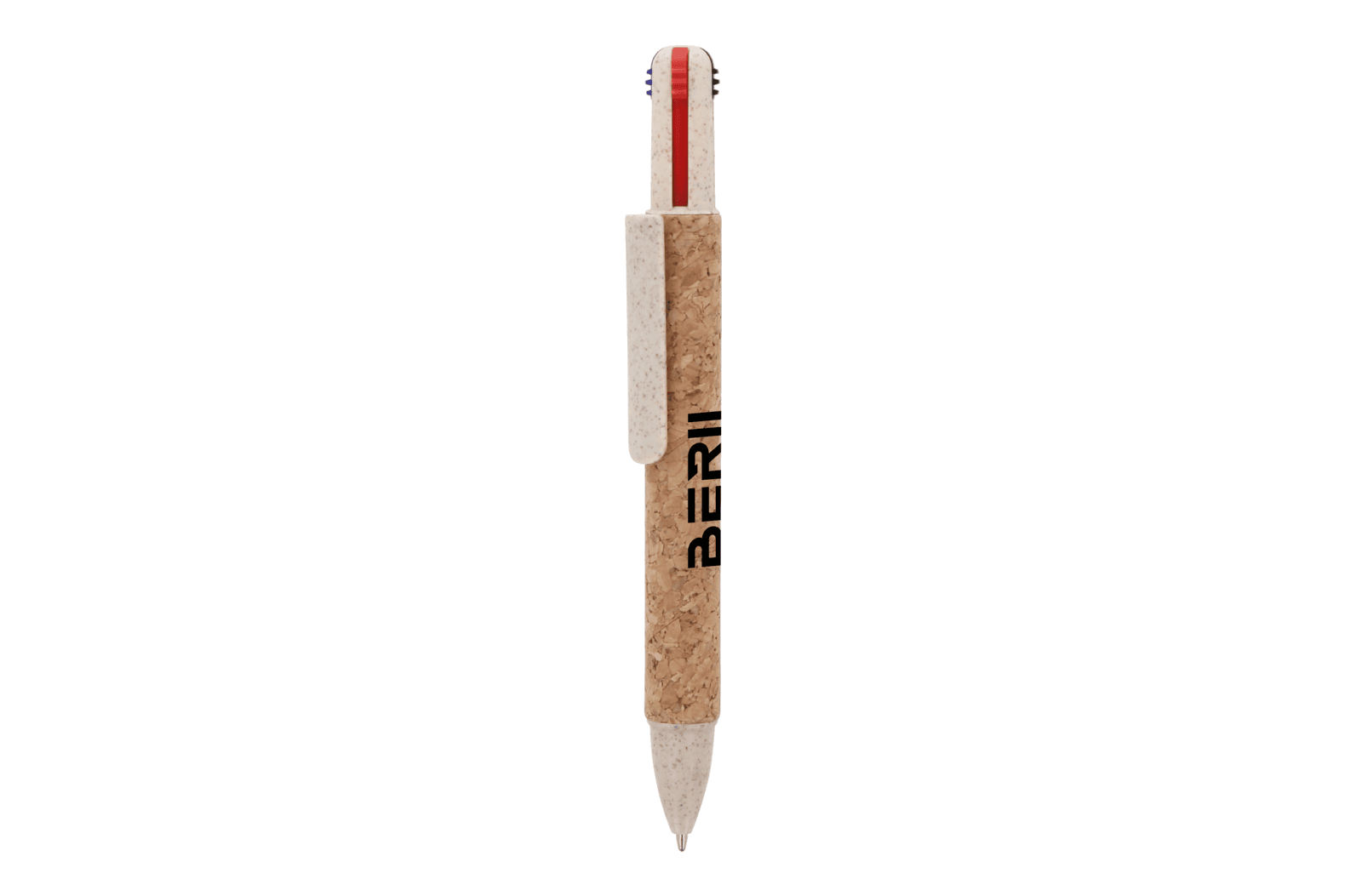 Balpen 4-kleuren kurk 1
