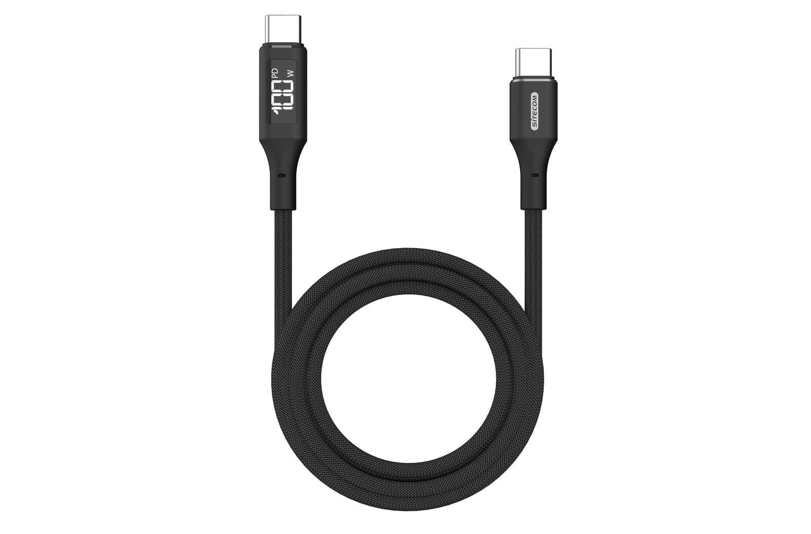 Sitecom CA-1005 USB-C to USB-C Power cable with LED display 1