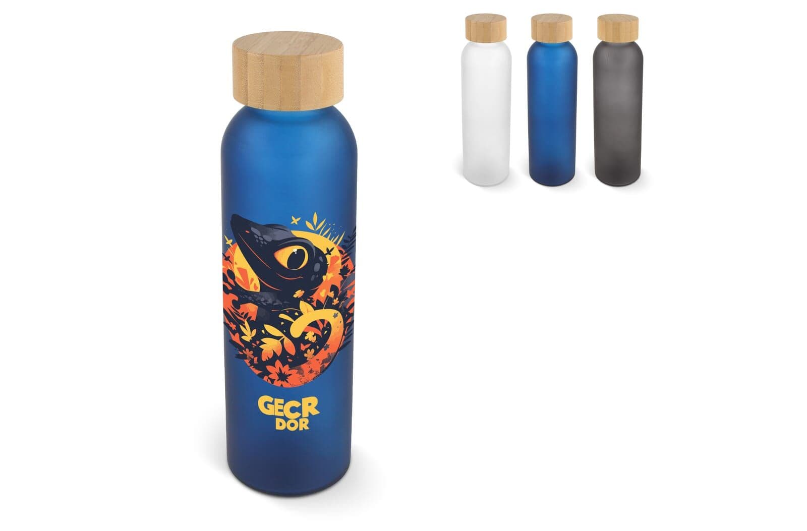 Waterfles glas & bamboe 500ml 1