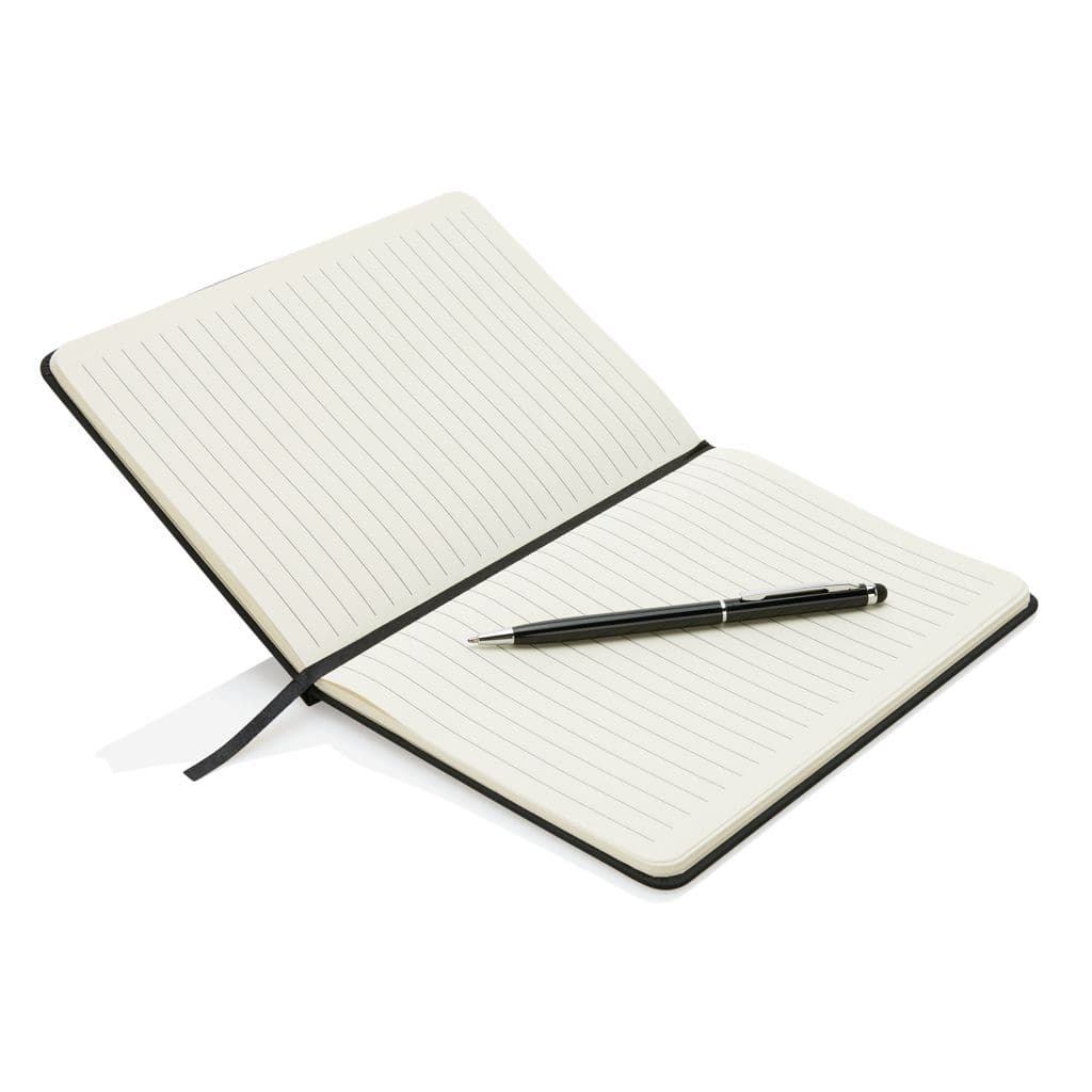 Standaard hardcover PU A5 notitieboek met stylus pen thumbnail 2