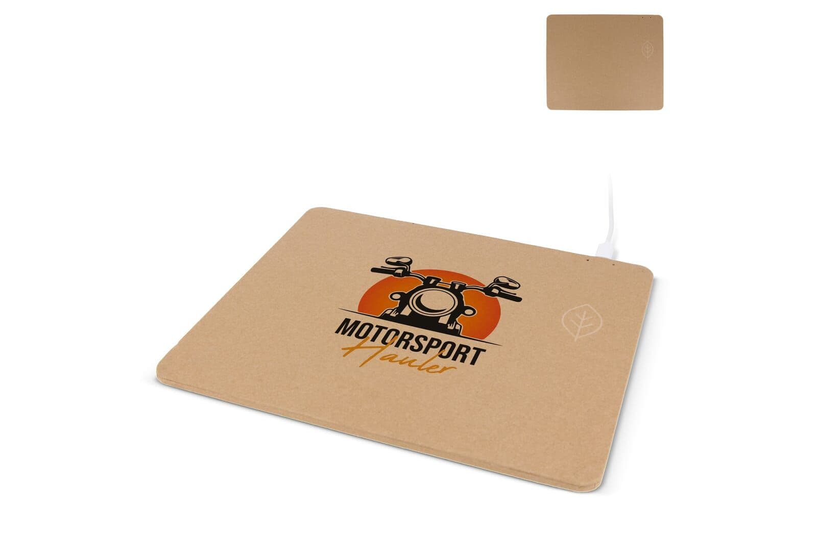 Muismat met draadloze oplader van gerecycled papier 1