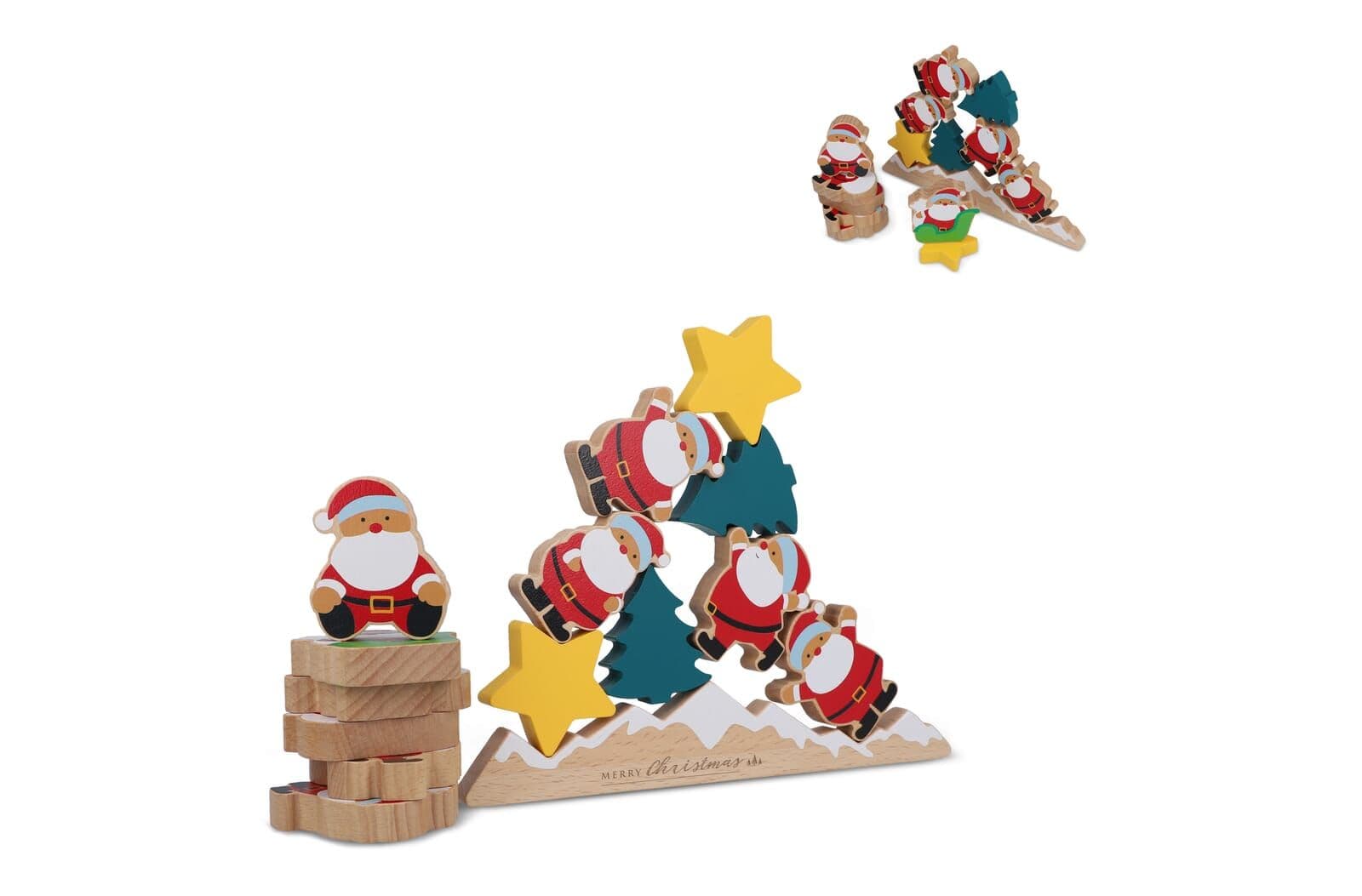 InSideOut Houten Kerstman-balanceerspel 1