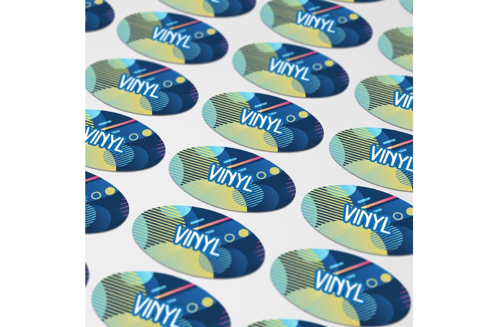 Vinyl Sticker Ovaal 30x15mm 1
