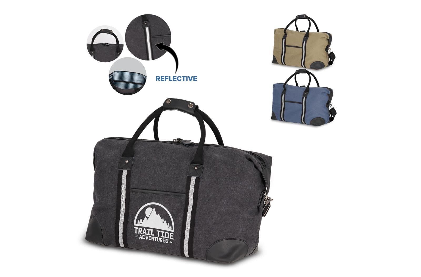 Gerecycled katoenen canvas weekendtas Harper 1