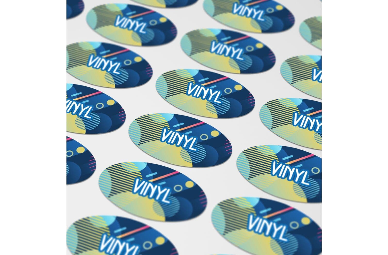 Vinyl Sticker Ovaal 40x20mm 1