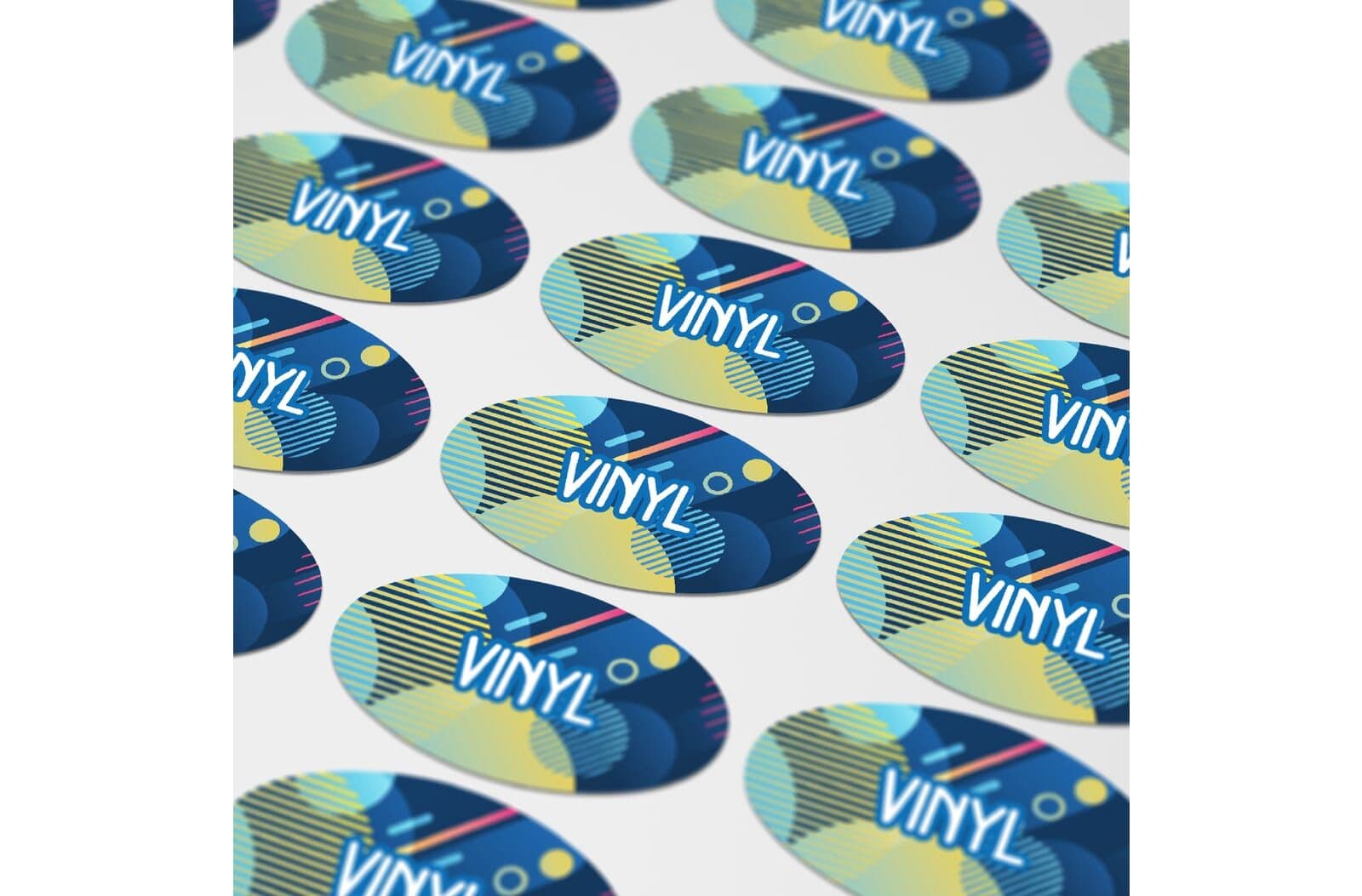 Vinyl Sticker Ovaal 50x25mm 1
