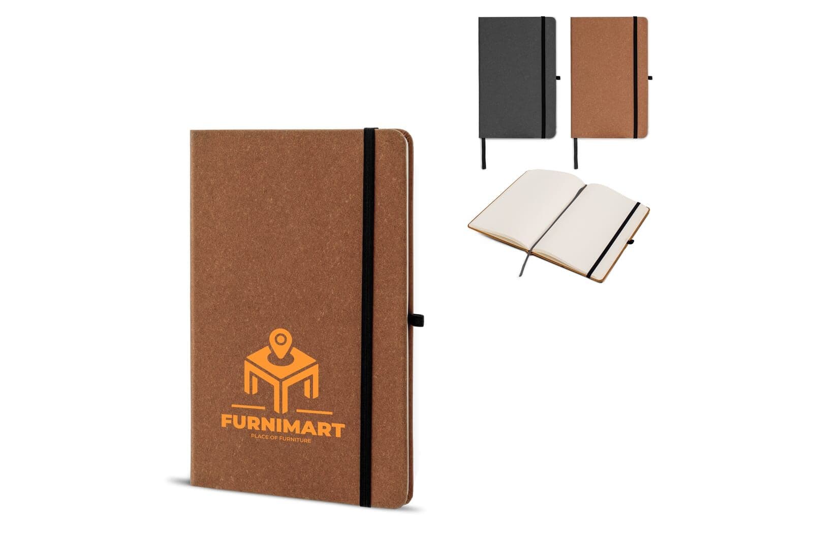 Hardcover notebook recycled leer A5 1