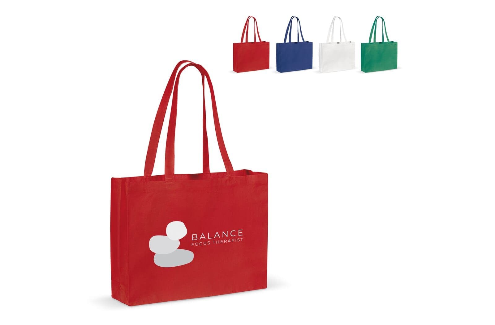 Draagtas gerecycled katoen met bodem 140g/m² 49x14x37cm 1