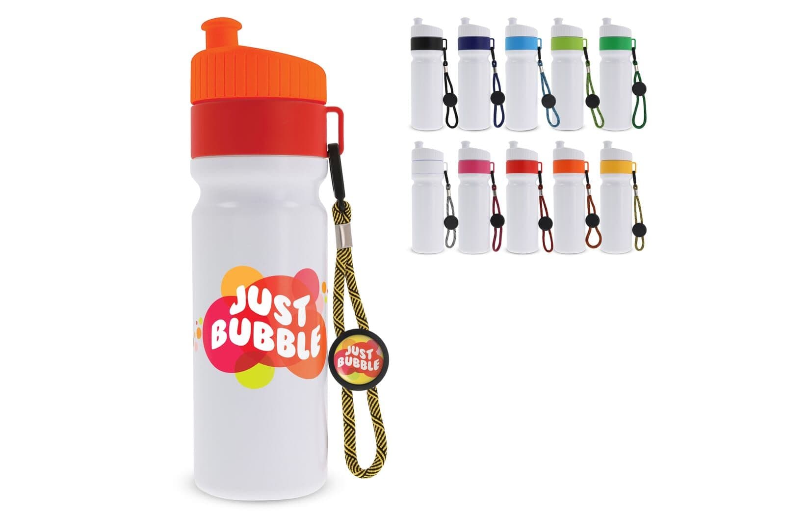 Sportbidon met rand en koord 750ml 1