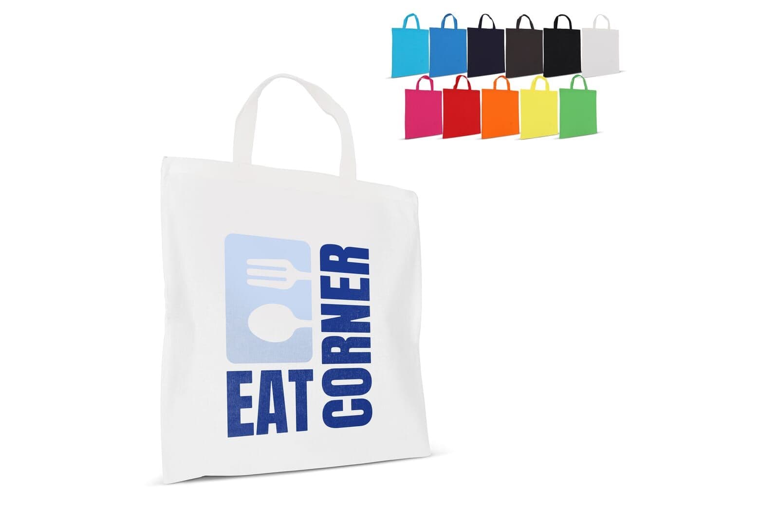 Schoudertas OEKO-TEX® gekleurd kort 140g/m² 38x42 cm 1