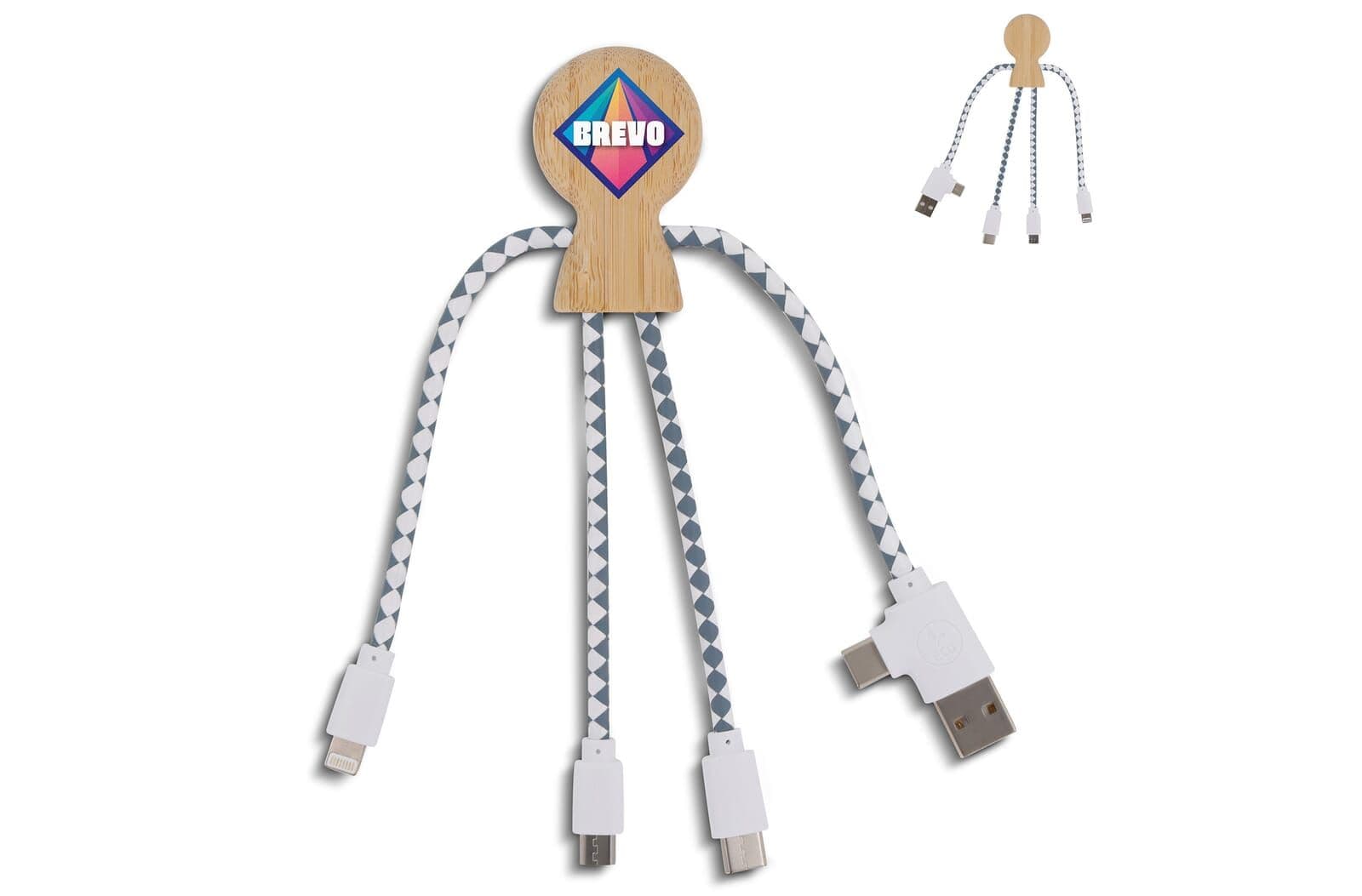Xoopar Mr. Bio Bamboo Charging Cable 1