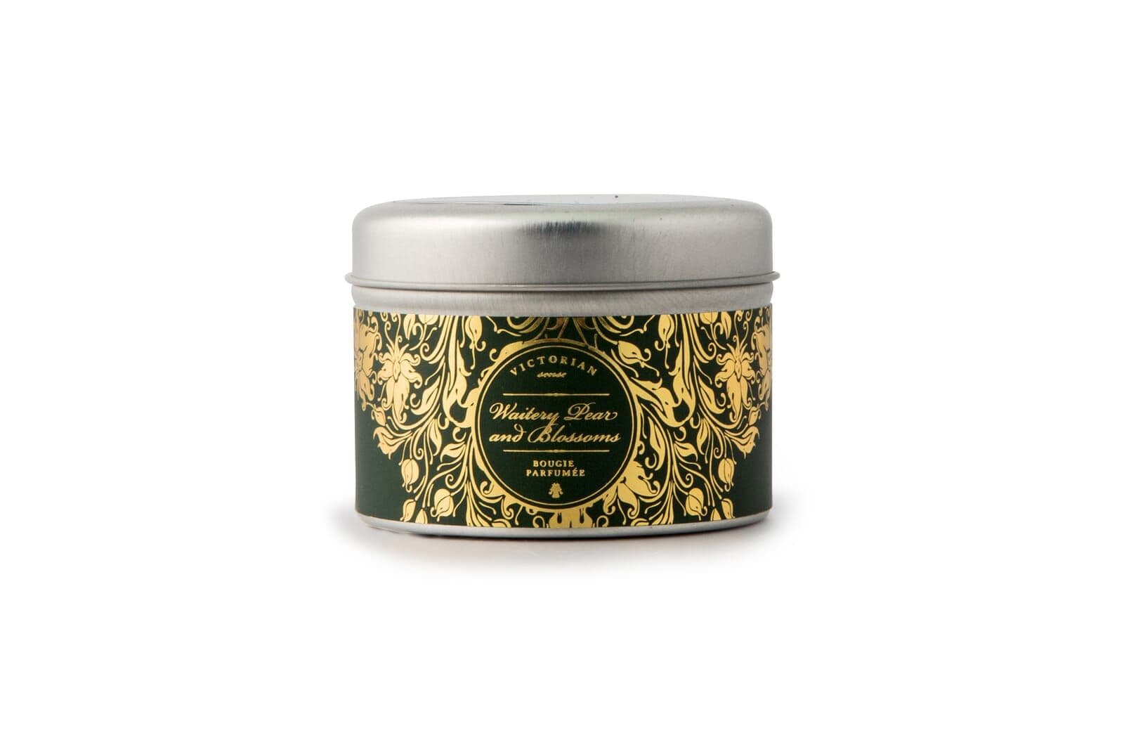 Victorian Sense Tinbox Waitery Pear & Blossoms geurkaars 1