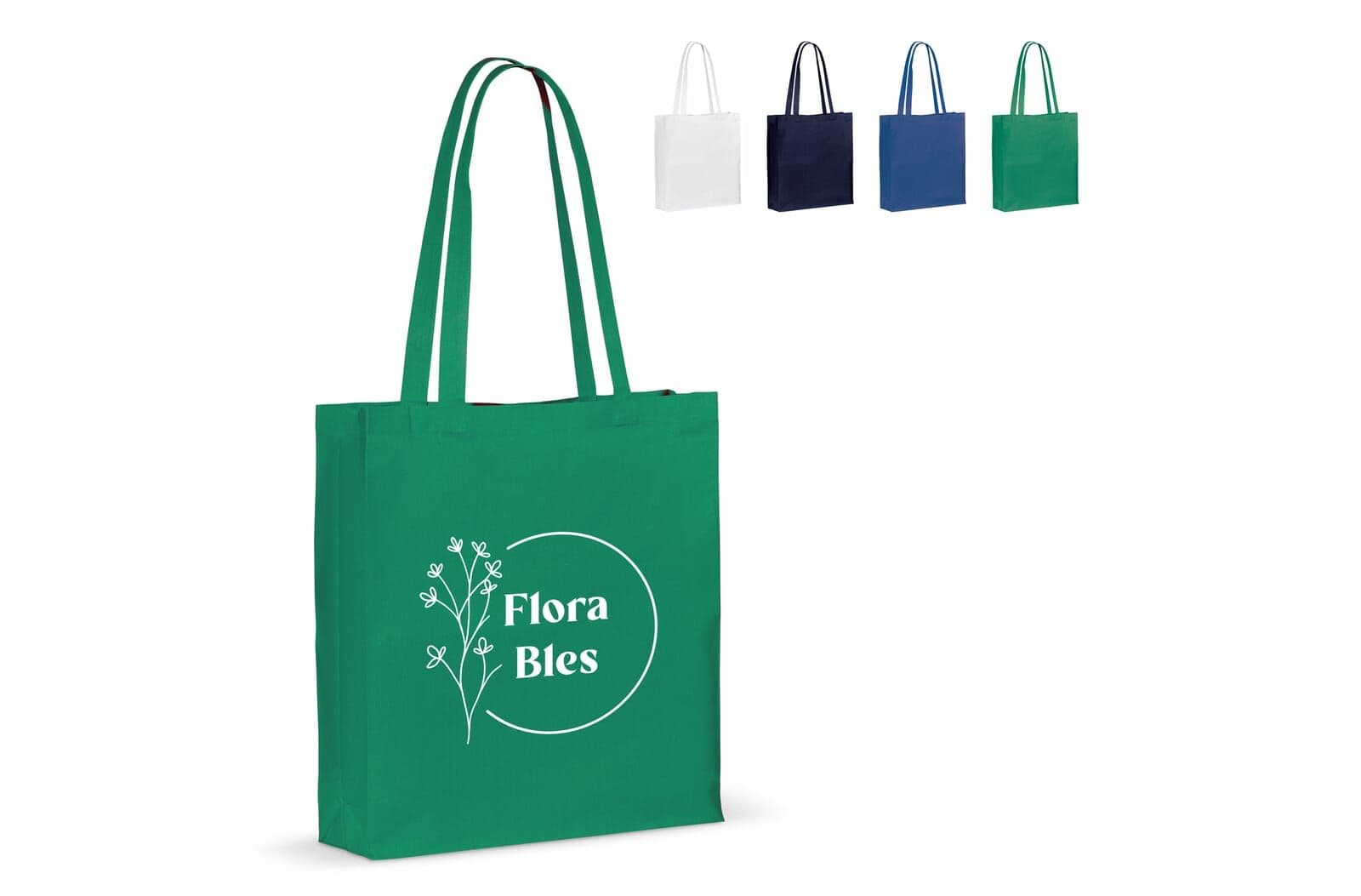 Draagtas gerecycled katoen met bodem 140g/m² 38x10x42cm 1