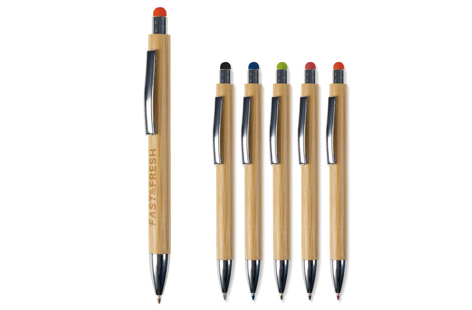 Balpen New York bamboe met stylus 1