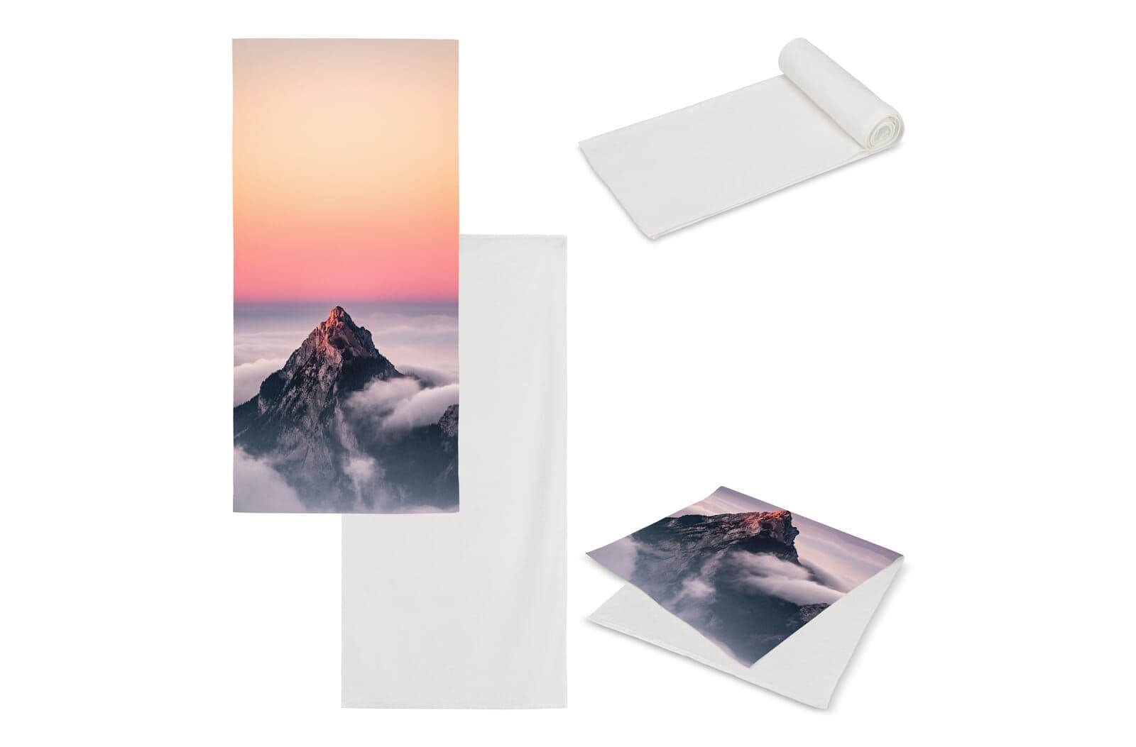 Dubbelzijdige handdoek sublimatie 70 x 140 cm 400 g/m² 1
