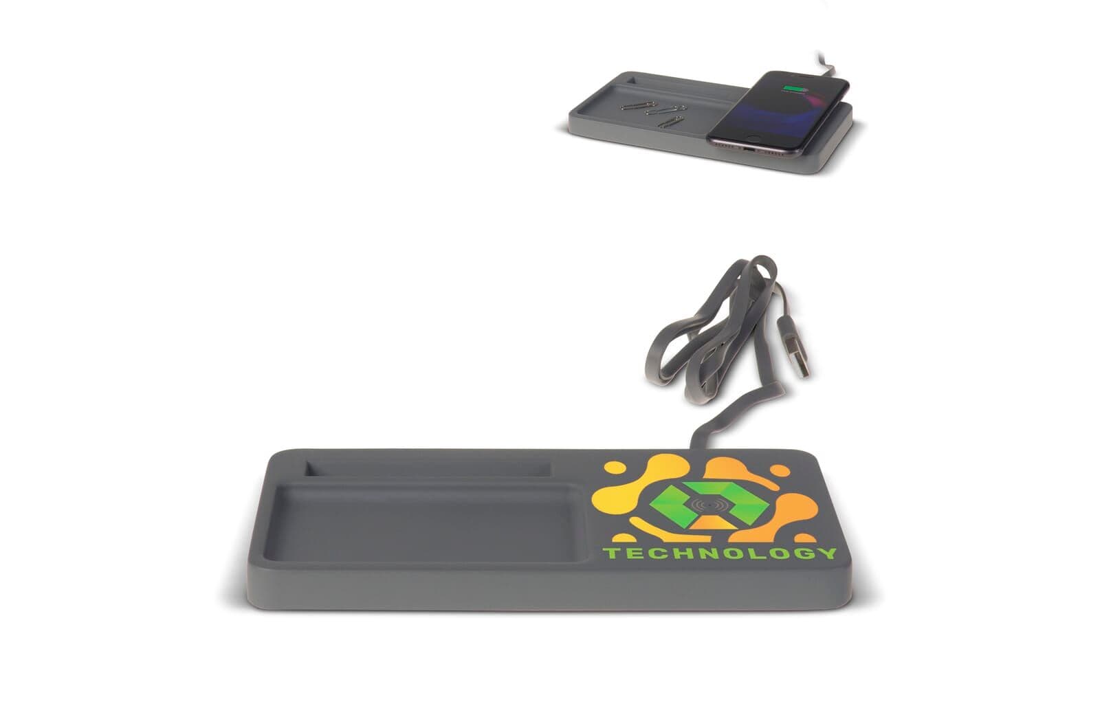 Limestone Desk organizer with wireless charger 5W 1
