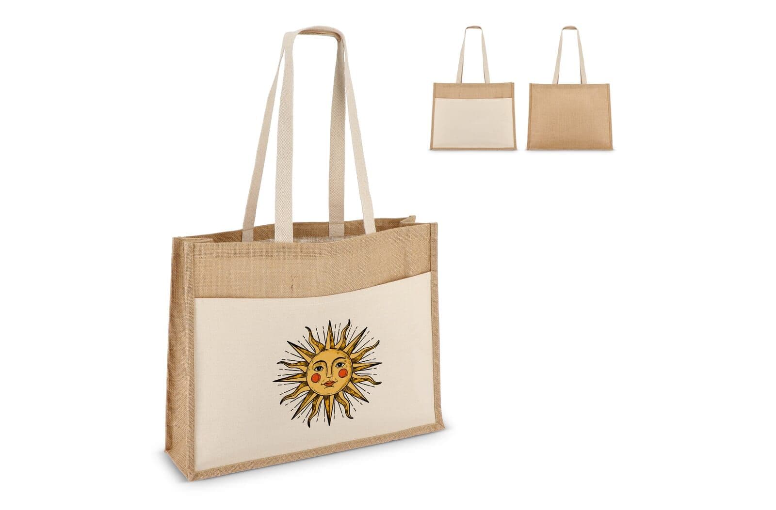 Jute Tote bag OEKO-TEX® 45 x 12 x 35cm 320g/m² 1