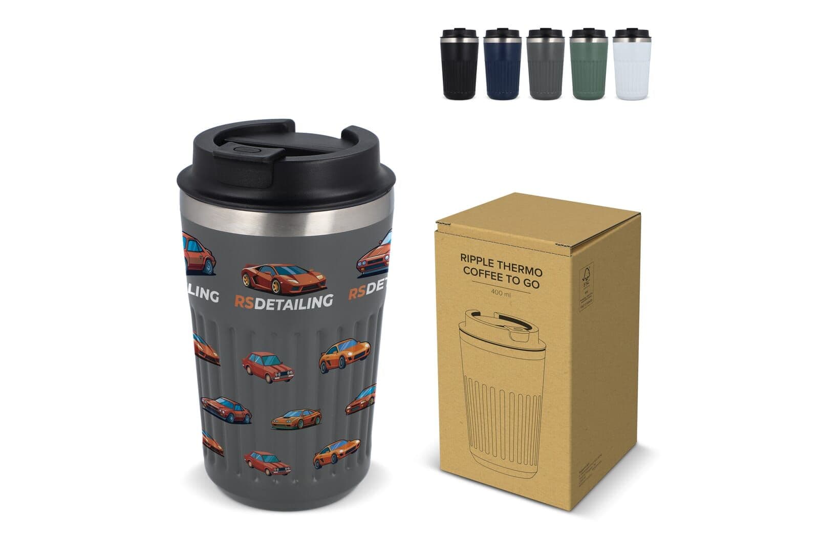 Gerecycled RVS Koffie beker 400ml 1
