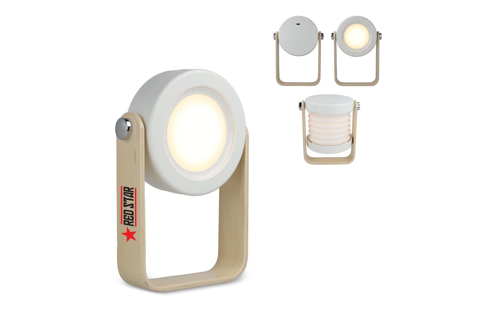 Coollux multifunctionele LED-lamp met bamboe handvat 1