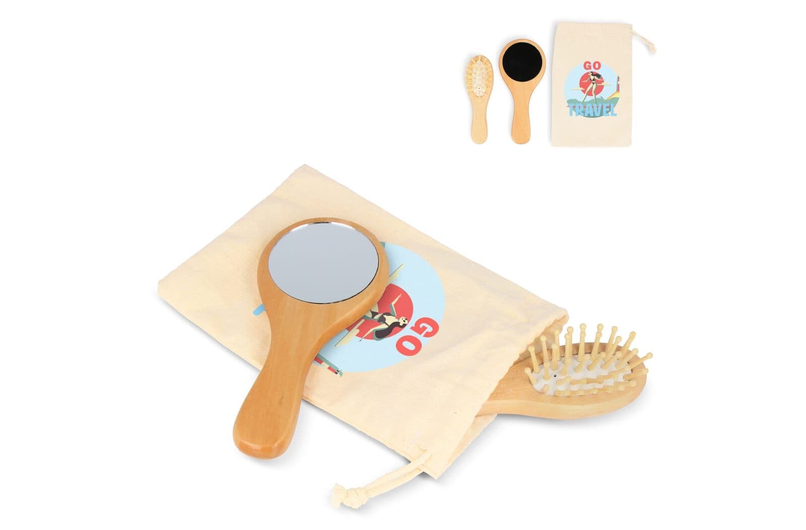 Schima superba hout Borstel & Spiegel set 1