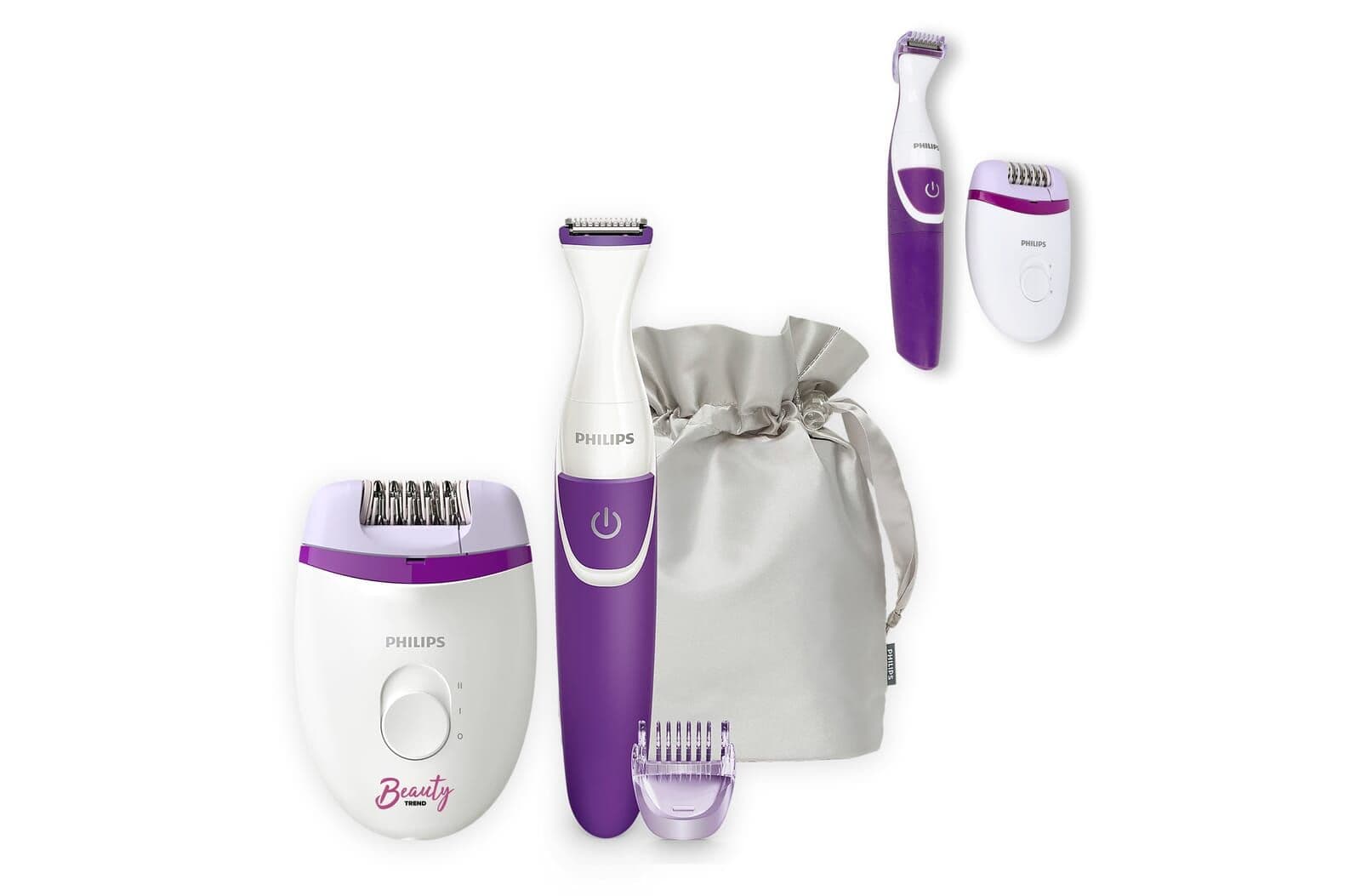 BRP505|Philips Satinelle compacte epilator en snoerloze bikinilijntrimmer 1