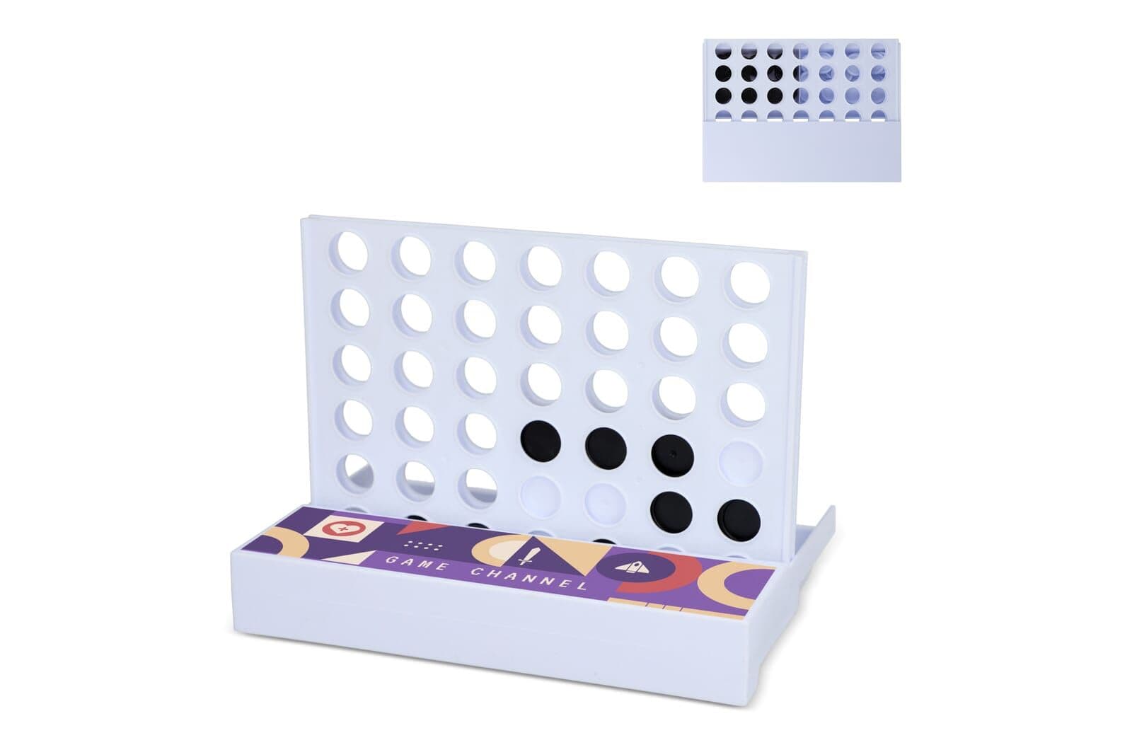 4 op een rij spel van gerecyclede materialen 1