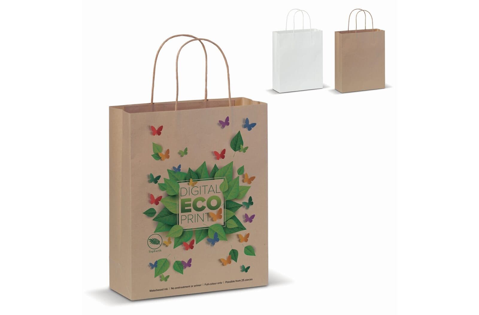 Papieren kraft tas 90g/m² 22x10x31cm 1