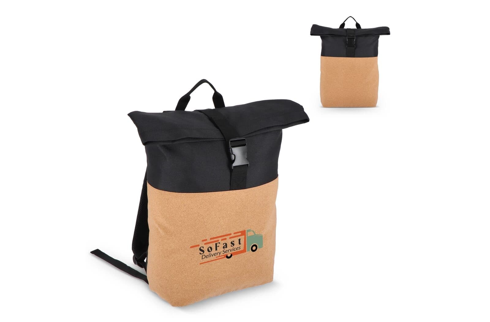 Rolltop rugzak kurk & R-PET 18L 1
