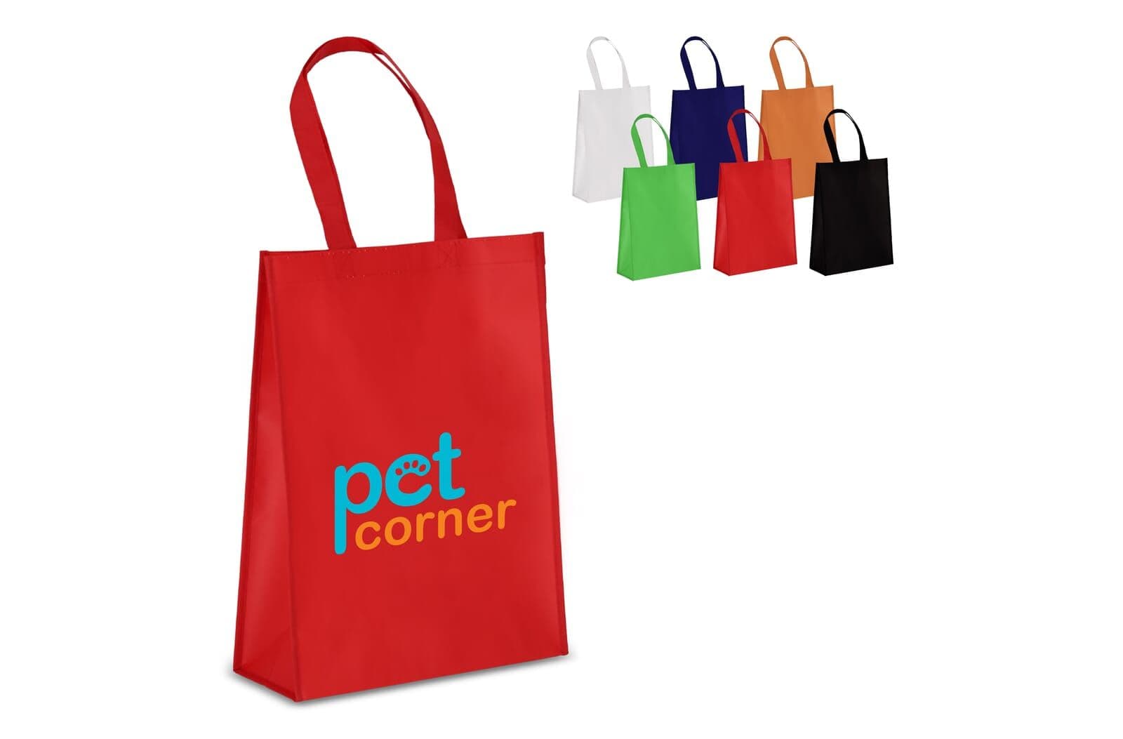 R-PET Draagtas gelamineerd non-woven 30 x 12 x 40cm 105g/m² 1
