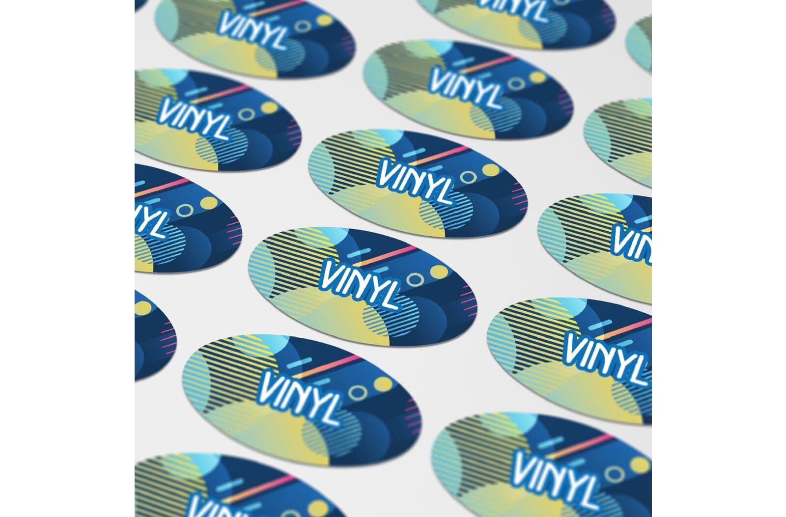 Vinyl Sticker Ovaal 60x35mm 1
