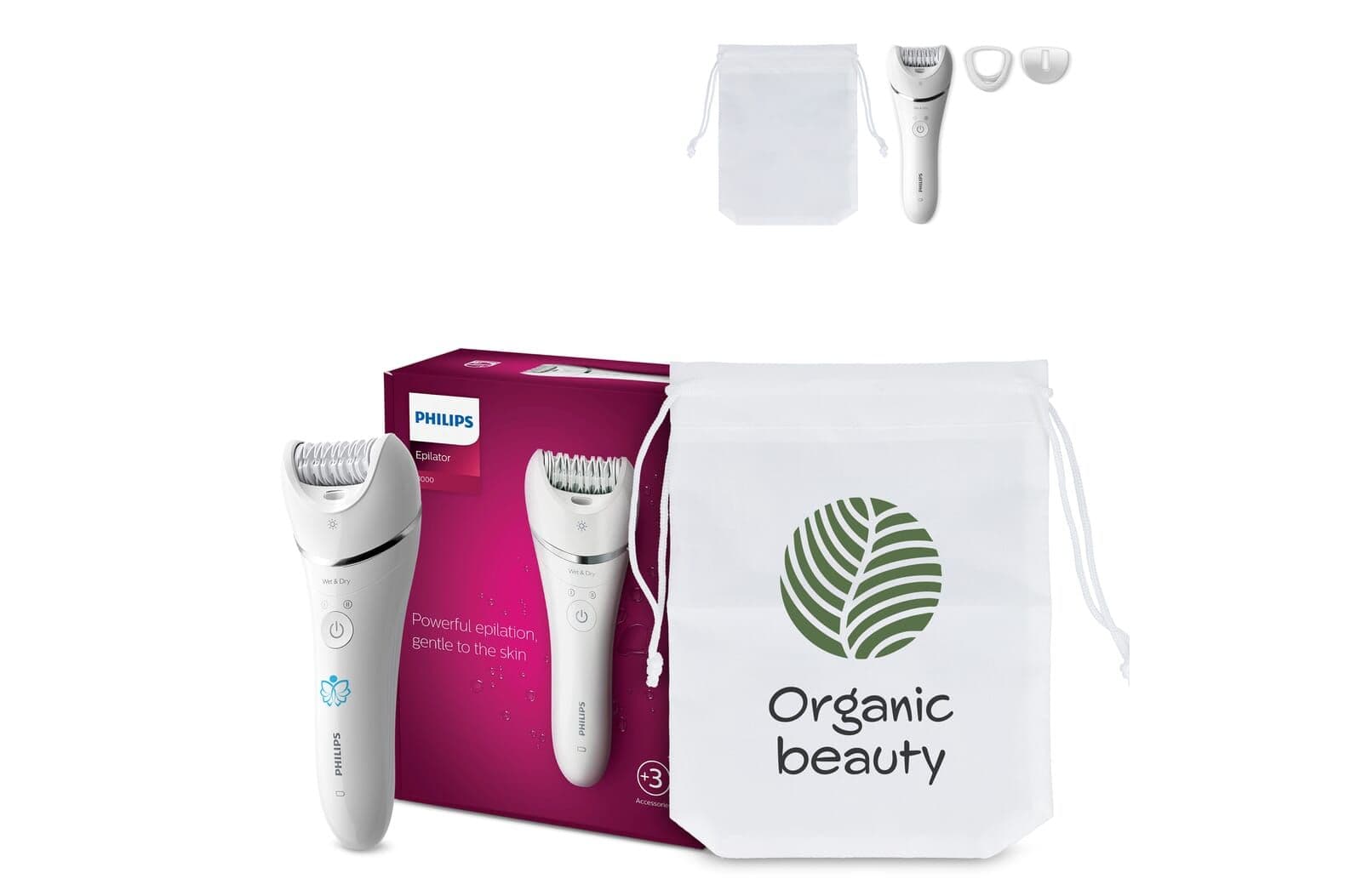 BRE700|Philips epileerapparaat voor benen en lichaam, Wet & Dry 1