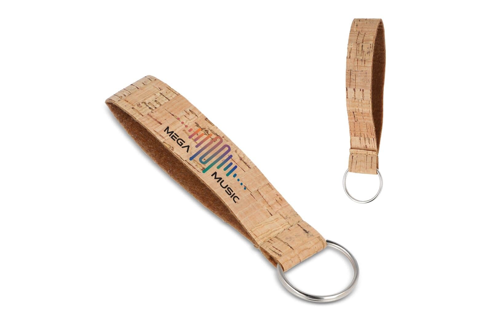 Kurken polsband met sleutelhanger 1