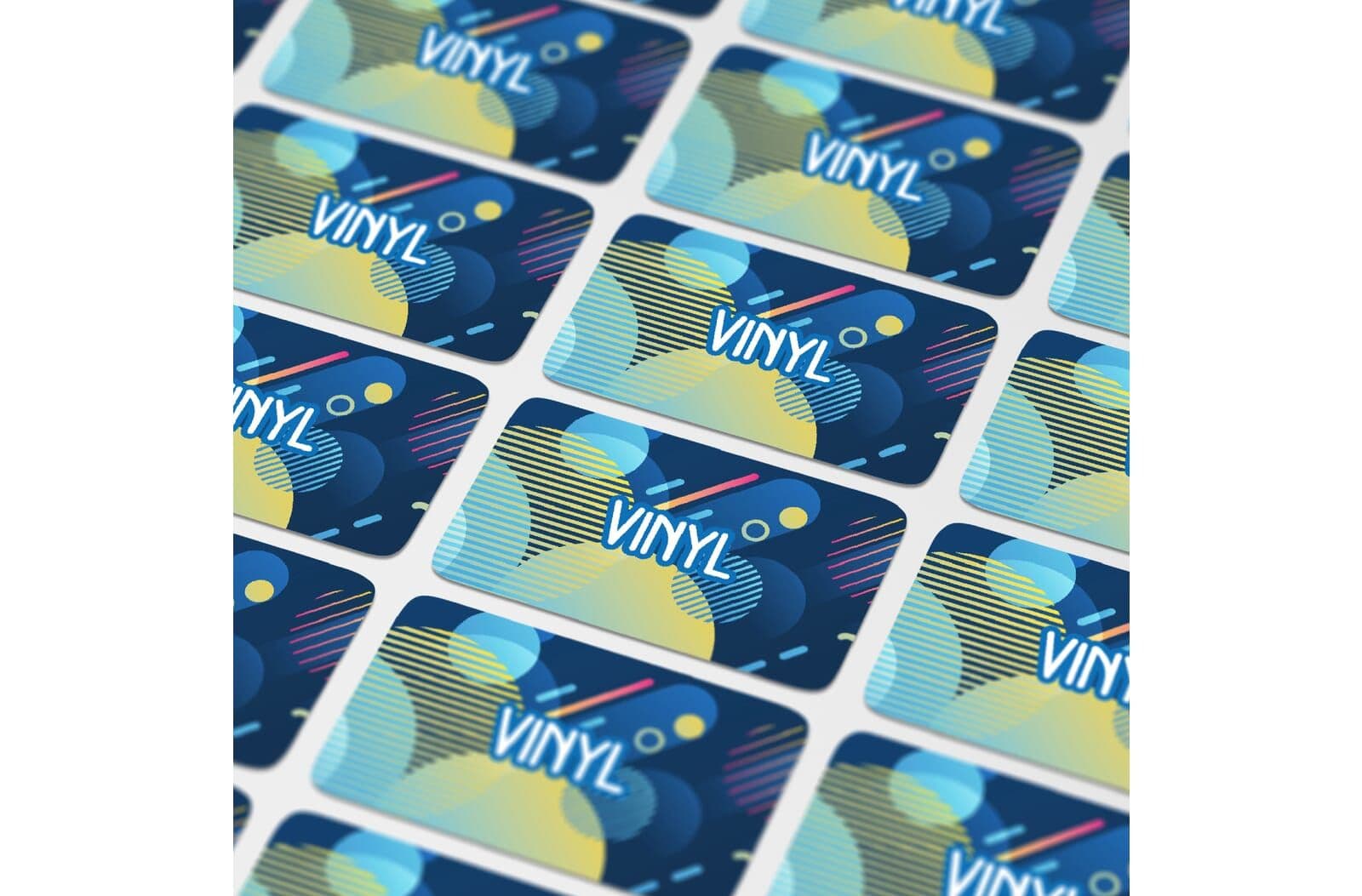 Vinyl Sticker Rechthoek 80x25mm 1