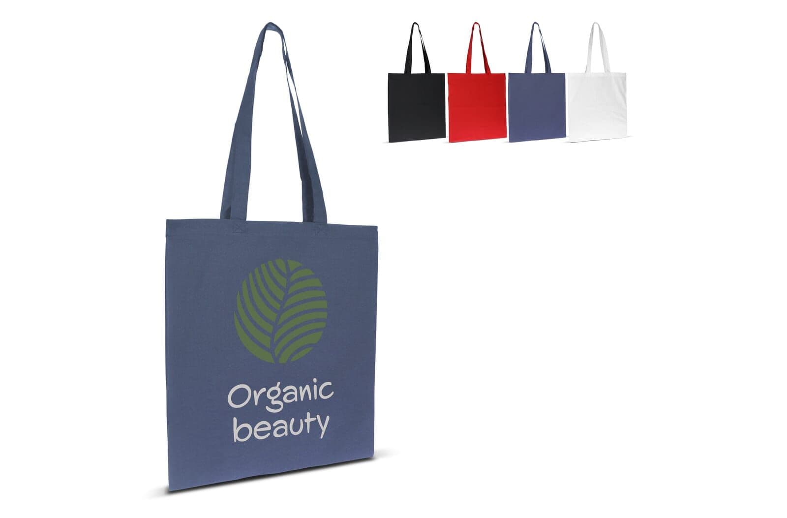 Schoudertas biologisch katoen kleur lang 140g/m² 38x42 cm 1
