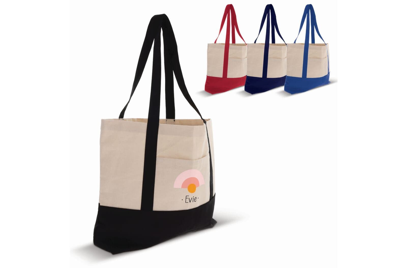 Strandtas katoenen canvas OEKO-TEX® 280g/m² 42x10x30cm 1