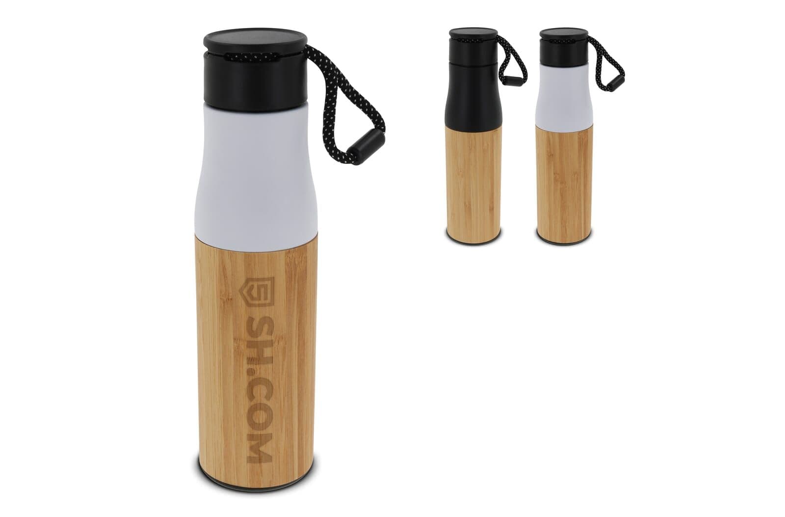 Thermofles met touw bamboe 500ml 1