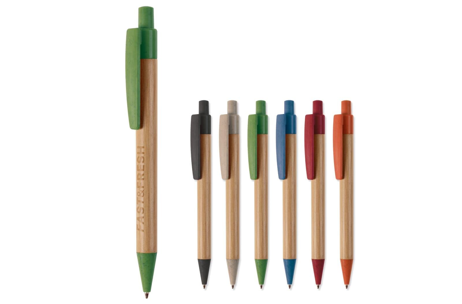 Ball pen bamboe met tarwestro 1